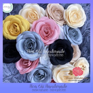 Hoa cài áo ⚡𝑭𝒓𝒆𝒆𝒔𝒉𝒊𝒑⚡️ TAG HOA CÀI ÁO BÔNG CÀI ÁO CÓ KIM GÀI HÌNH HOA HỒNG ĐỦ MÀU -Bông cài Hannn Handmade