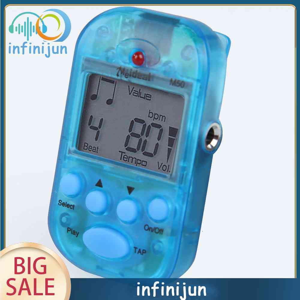Máy Đếm Nhịp Màn Hình LCD Chuyên Nghiệp M50 Cho Đàn Guitar Piano