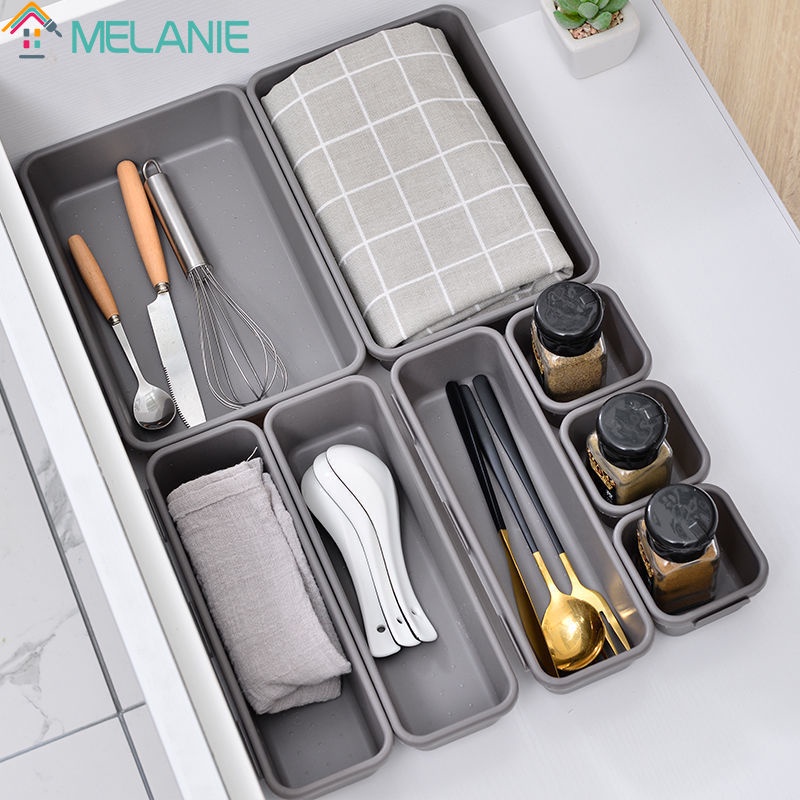 Bộ 8 Hộp Đựng Đồ Để Bàn Có Thể Điều Chỉnh Tiện Lợi
