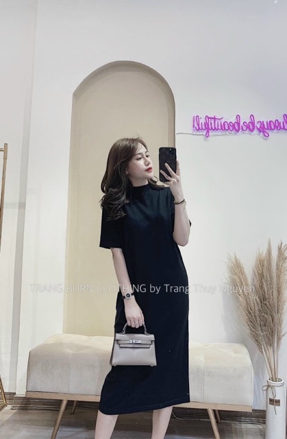 Váy len suông dài cổ xoăn - hàng QC | BigBuy360 - bigbuy360.vn