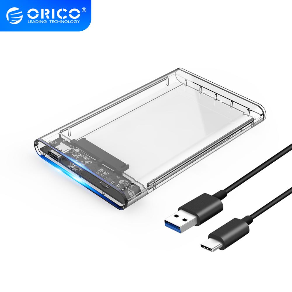 Hộp đựng ổ cứng ORICO 2139C3 màu trong suốt cổng Type-C hỗ trợ HDD 2.5 inch/SSD 4TB 10GBPS