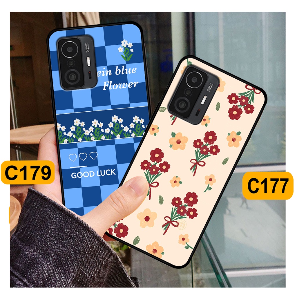 Ốp Xiaomi Mi 11T - Mi 11T Pro in hình hoa cỏ nhẹ nhàng,họa tiết caro xinh xắn.ốp lưng chống sốc