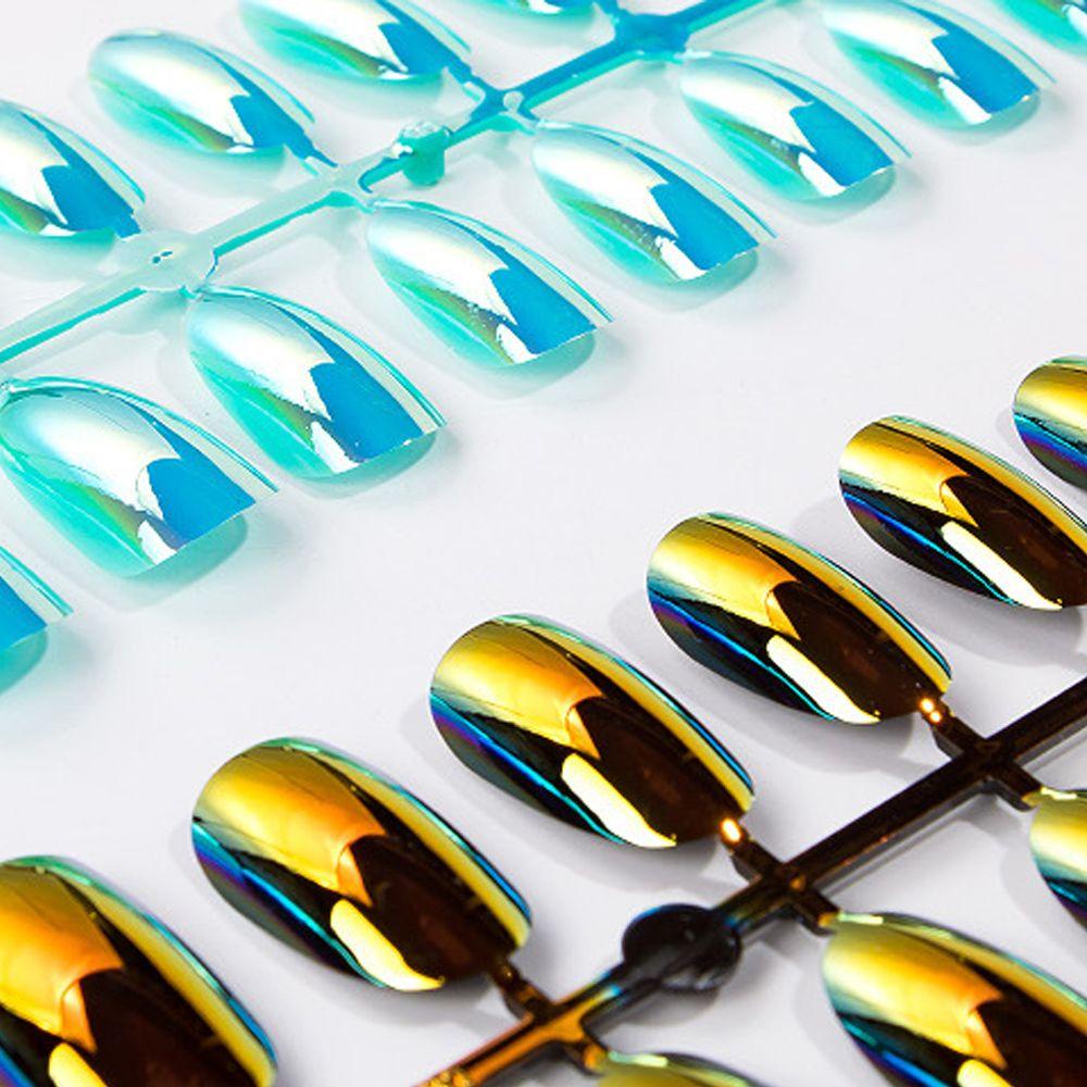 Móng Tay Giả Tráng Gương Màu Holographic Thời Trang