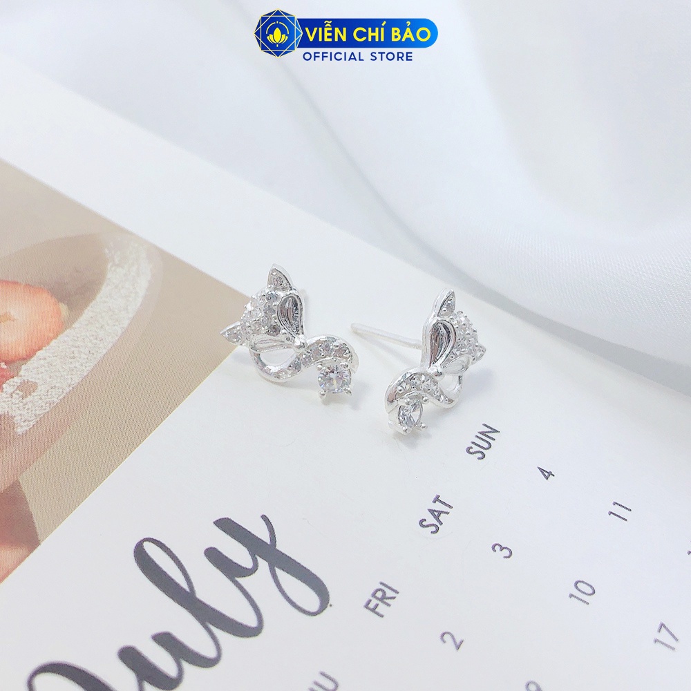 Bông tai bạc nữ Cửu Vỹ Hồ Ly chất liệu bạc 925 thời trang phụ kiện trang sức nữ Viễn Chí Bảo B400144