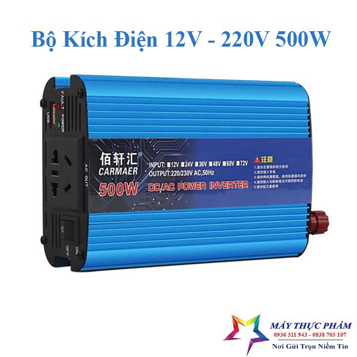 Bộ đổi nguồn 12V lên 220V 500W