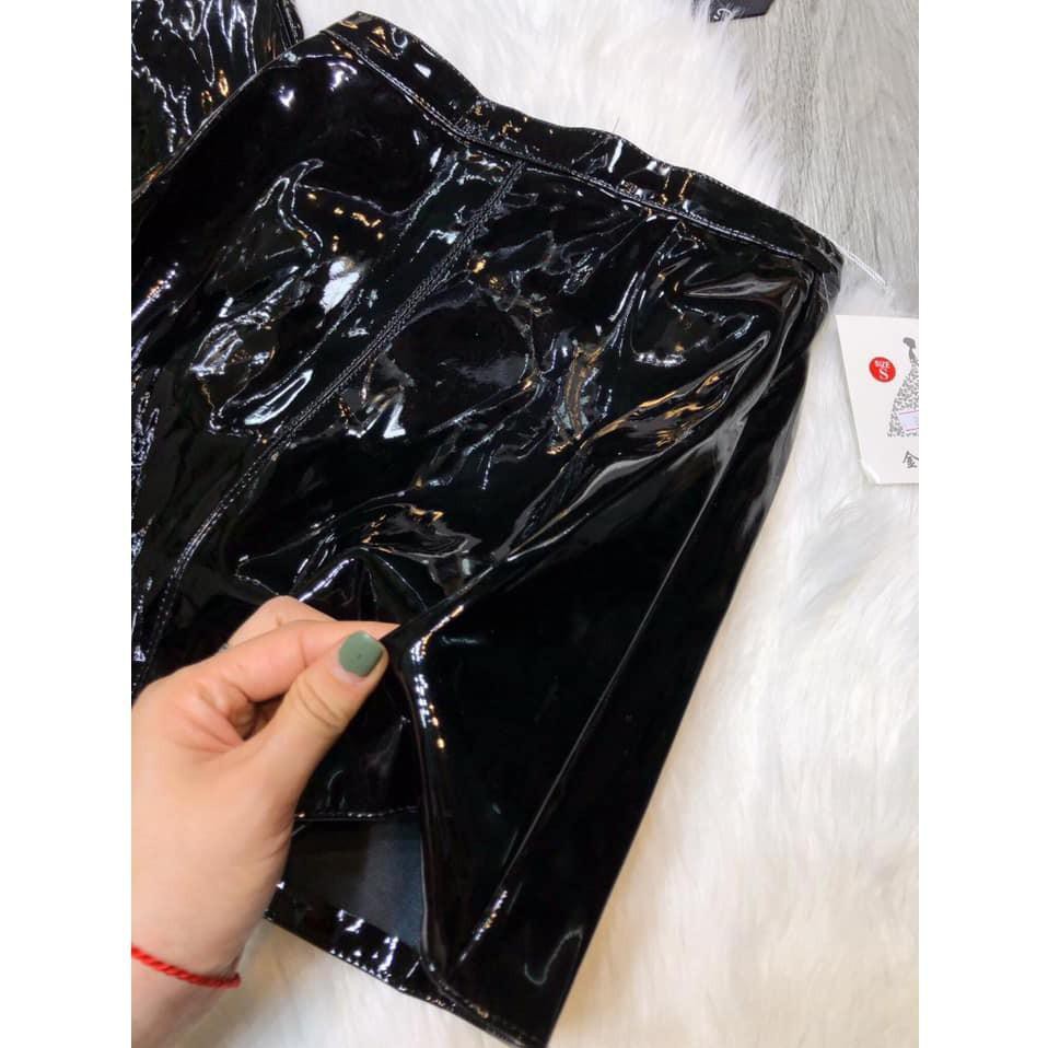 [Mã WASTGO hoàn 10% xu đơn 99k] Chân váy da BÓNG 8815 đen ( kèm ảnh thật, video ) | BigBuy360 - bigbuy360.vn