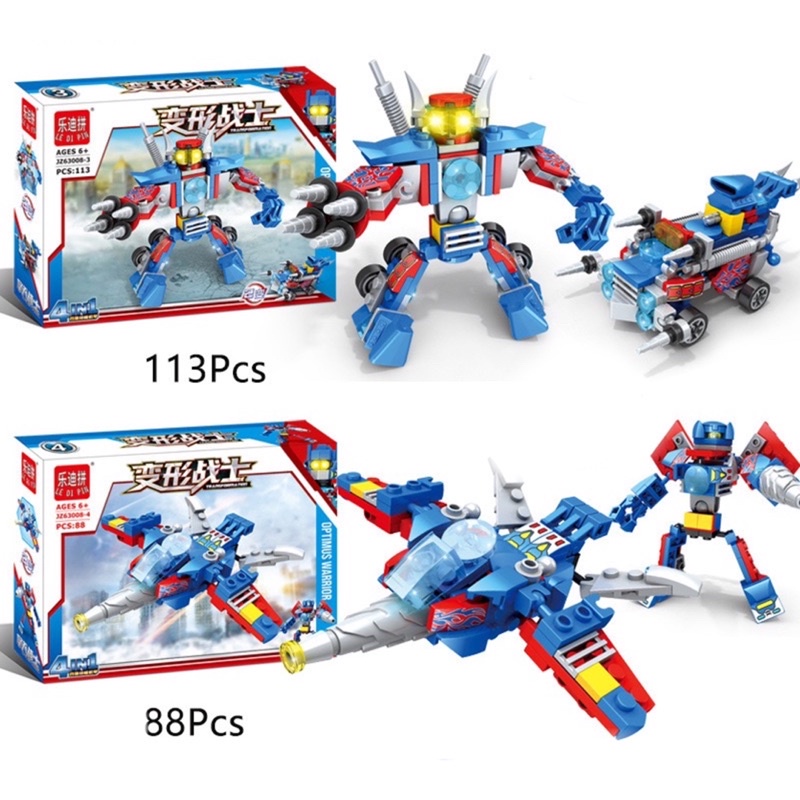 Đồ chơi xếp hình Lego Robot Xanh 4 in 1