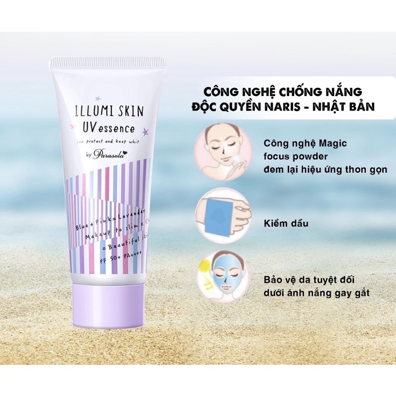 KEM CHỐNG NẮNG nâng tone da, hiệu ứng thon gọn mặt, không bết dính, SPF50+++ (80g)