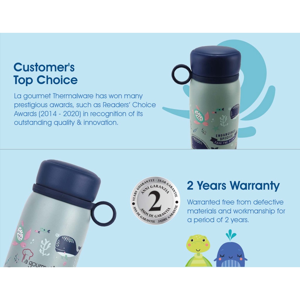 Bình giữ nhiệt cao cấp La gourmet Save The Planet 480ml  - 375919