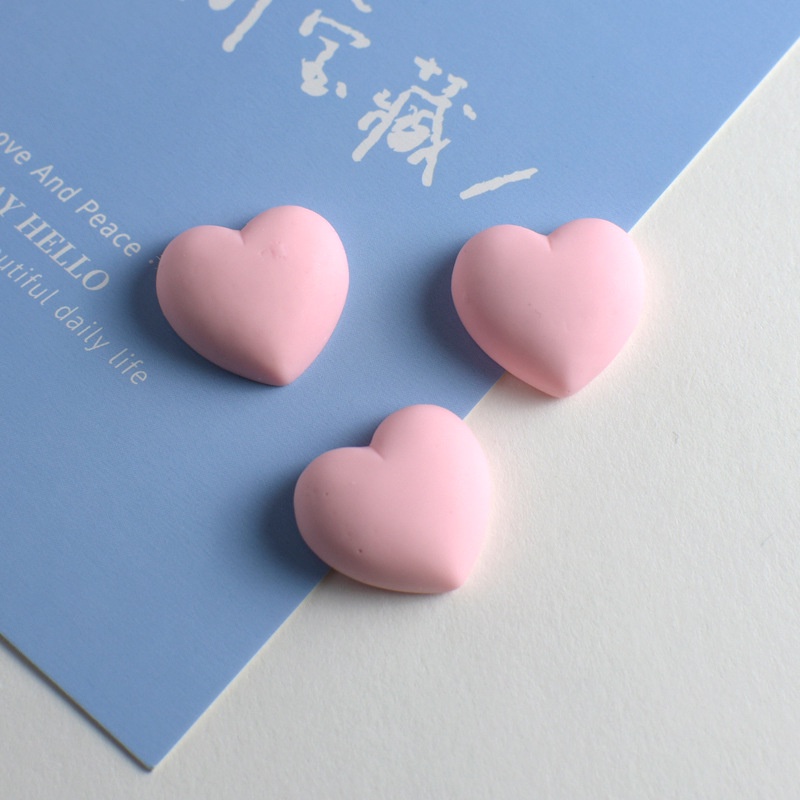 Set 10 Phụ Kiện Trang Trí Ốp Điện Thoại Hình Trái Tim Màu Kẹo Ngọt Xinh Xắn