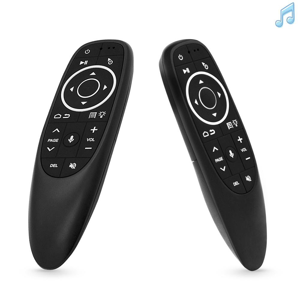 BY G10S PRO 2.4G Air Mouse Wireless Handheld Remote Control with USB Receiver Gyroscope Voice Control LED Backlight for Smart TV Box Projector