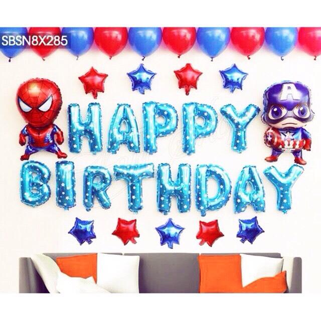 [Ảnh thật] Set trang trí sinh nhật với nền background xinh xắn dễ thương TẶNG KÈM bơm bóng, keo dán tùy combo