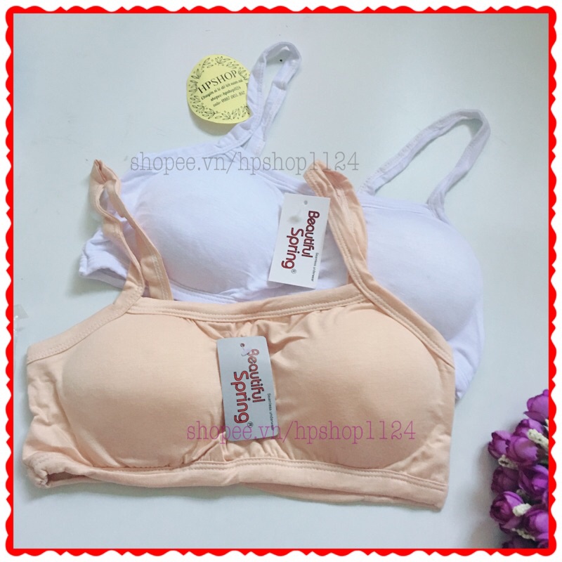 Áo bra học sinh cotton- áo lá học sinh 2 dây bản nhỏ sping | BigBuy360 - bigbuy360.vn