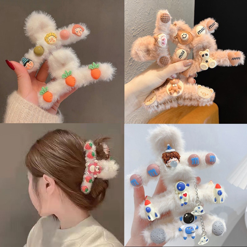 Kẹp tóc hình gấu hoạt hình dễ thương cho nữ