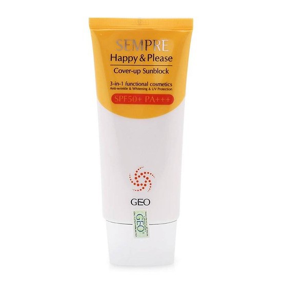 Kem Chống Nắng Vật Lý Kiềm Dầu cho mặt và cơ thể 50ml Sempre Happy & Please Skin Fit Sunblock SPF50+ PA+++ 50ml | BigBuy360 - bigbuy360.vn