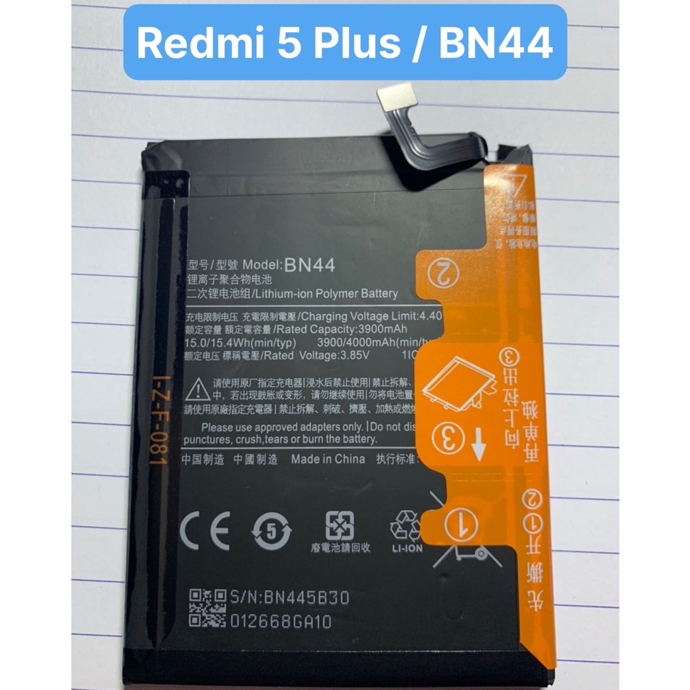 Pin xiaomi redmi 5 plus / BN44 / 3900mAh - hàng chính hãng, có bảo hành