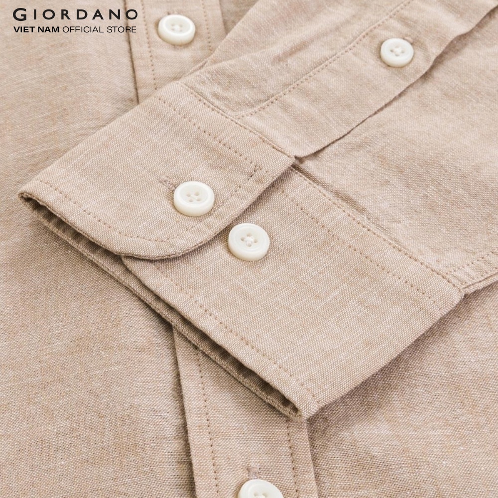 Áo Sơ Mi Nam Dài Tay Linen Shirt Giordano 01042201