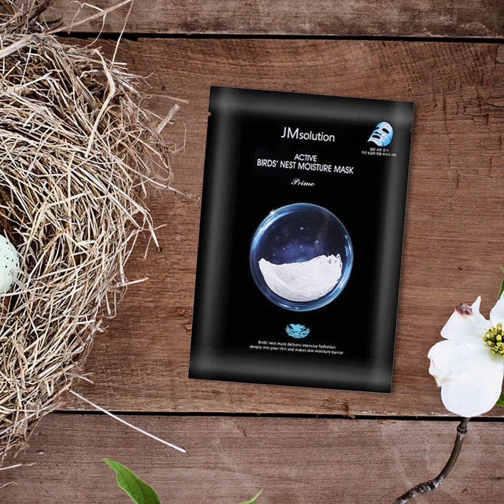Combo 5 Mặt Nạ Tổ Yến Dưỡng Ẩm, Phục Hồi Da JM solution Active Birds' Nest Moisture Mask 30ml x 5