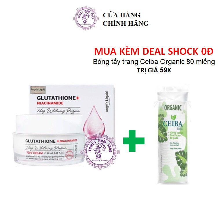 Kem dưỡng trắng Angel's Liquid NIACINAMIDE + GLUTATHIONE 7 day whitening program 700v cream | BigBuy360 - bigbuy360.vn