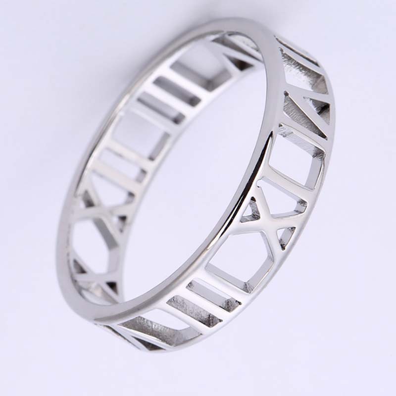 Nhẫn Thép Titan Không Gỉ Khắc Chữ Seventeen