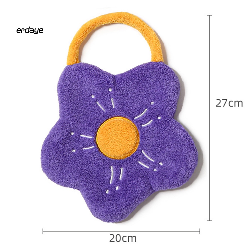 Khăn Lau Tay Hình Bông Hoa Kèm Dây Đeo Tiện Dụng