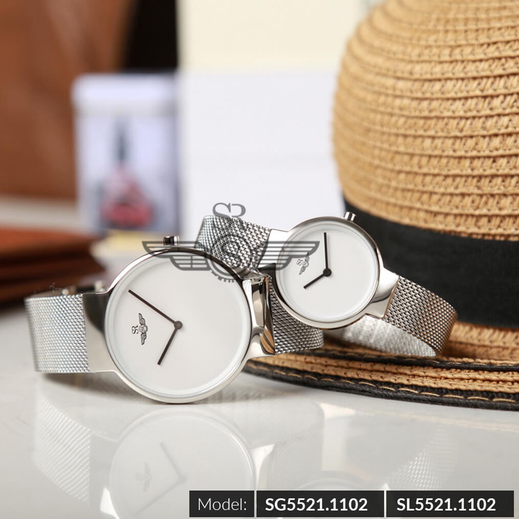 Đồng Hồ Đôi mặt kính saphire SRWATCH SL5521.1102 - SG5521.1102 sang trọng quý phái l