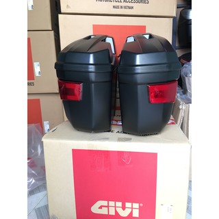 Thùng hông givi E22N kèm baga cặp hông givi SBL Universal / SBL2000, thùng givi lắp bên hông xe máy, BH 2 năm chính hãng