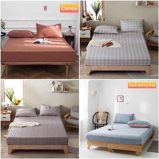 Xả kho Bộ Drap ga gối cotton citi cao cấp nhập khẩu - 1 drap và vỏ gối 45x70