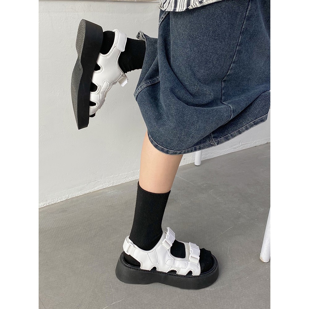 SANDAN NARY ĐẾ BÁNH MÌ  , GIÀY SANDAN ULZZANG QUAI NGANG ĐẾ 4CM