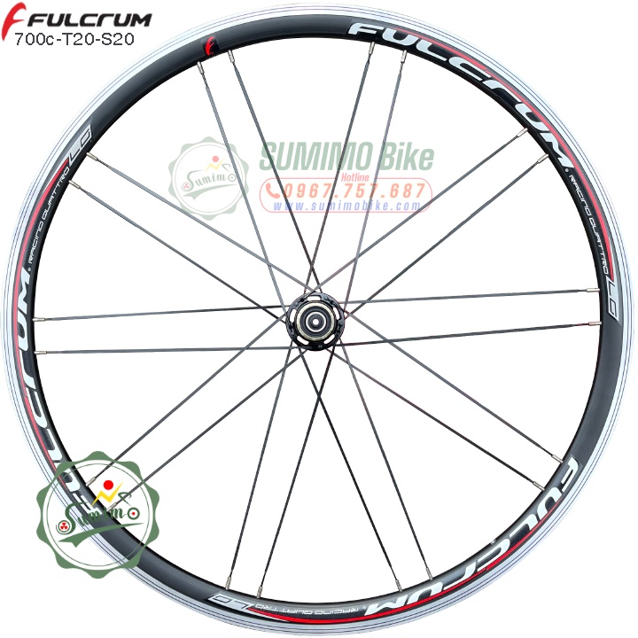 Bánh bộ FULCRUM Racing Quattro LG 622x15x30 T20/S20 căm - Đùm líp thả 11 Speed - Thắng càng - Made in Italya