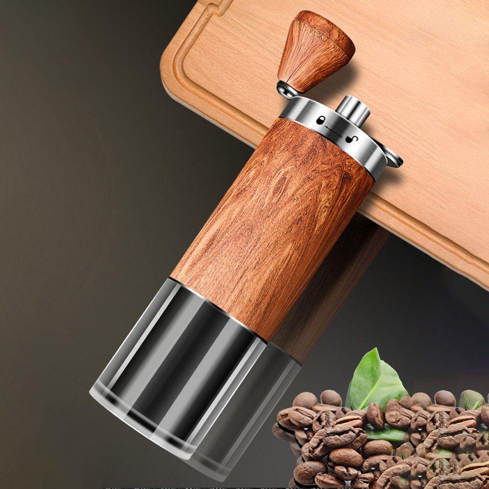 LONTIME Máy Xay Cà Phê Espresso Bằng Thép Không Gỉ Tay Cầm Gỗ