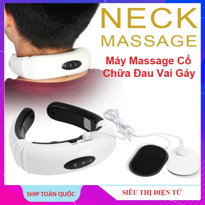 Máy Massage Cổ, Trị Liệu Đau Mỏi Vai Gáy - Dụng Cụ 3D Trị Liệu Cao Cấp - Điều Trị Thoái Hóa Cột Sống Cổ - 2022