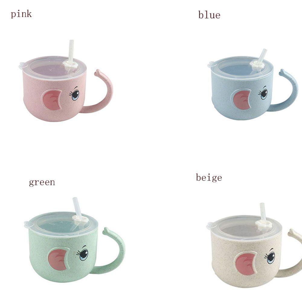 Bình Nước Có Ống Hút Chống Rơi Tiện Dụng Cho Bé Mẫu Giáo