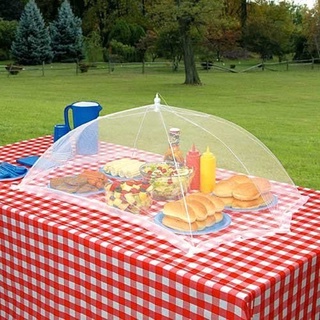 Kitchen Picnic Foldable Rectangular Mesh Insect-proof Food Cover / Removable Washable Breathable Dish Cover