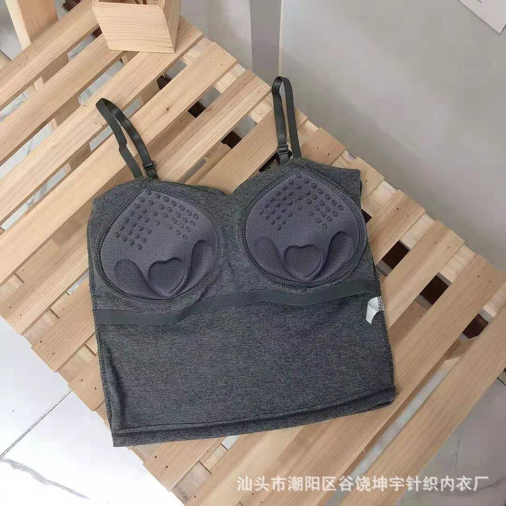 Áo bra nữ 2 dây, áo lót nữ nhúm ngực có miếng lót ngực dáng croptop sexy hàng Quảng Châu có túi zip