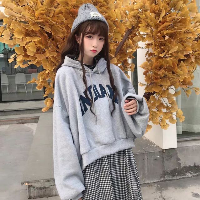 ( có sẵn ) hoodie nữ croptop fom siêu rộng kèm ảnh thật