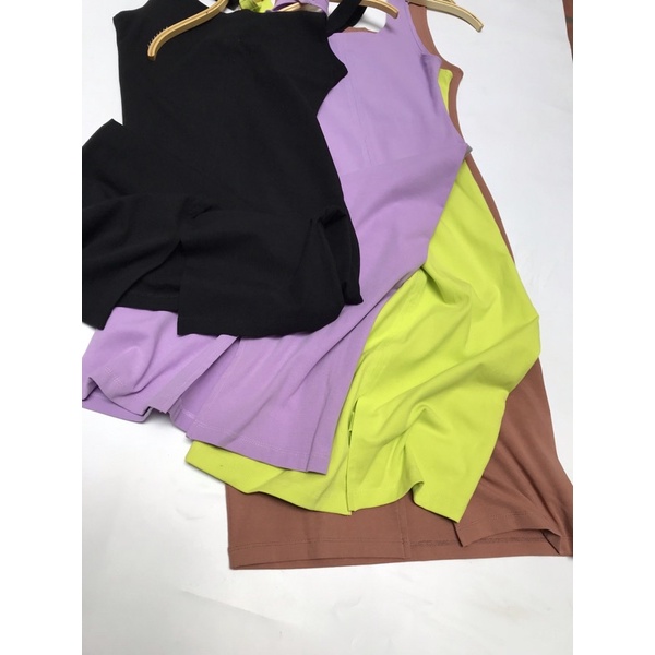 Đầm thun ôm body ZR trơn nhiều màu_hàng xuất