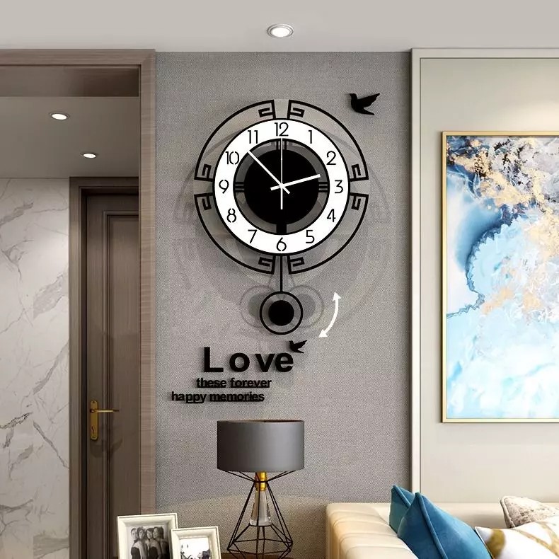 Đồng hồ treo tường quả lắc🕘🕘🕘 - phong cách cổ điển CL019 - Kích thước: 40x54, 35x47 cm🍀