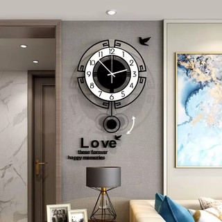 Đồng hồ treo tường quả lắc🕘🕘🕘 - phong cách cổ điển CL019 - Kích thước: 40x54, 35x47 cm🍀