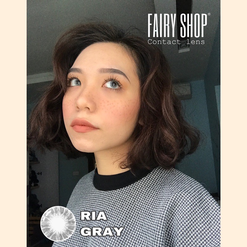 Áp tròng Snowflake Gray - RIA GRAY 14.0mm - Kính Áp Tròng FAIRY SHOP CONTACT LENS