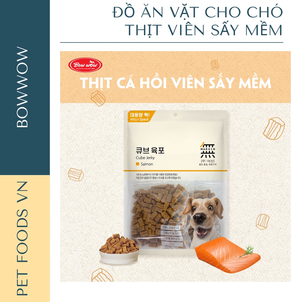 Thịt viên sấy mềm cho chó BOWWOW 800g