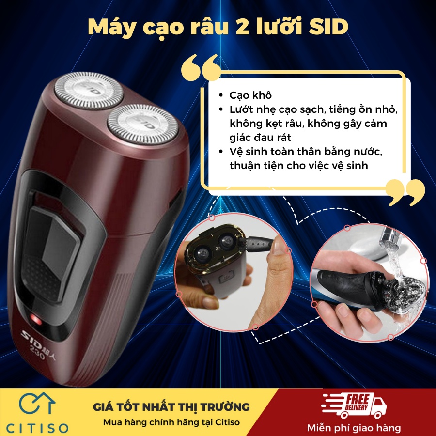 MÁY CẠO RÂU SID 2 LƯỠI CHO NAM SIÊU TIỆN LỢI SS226