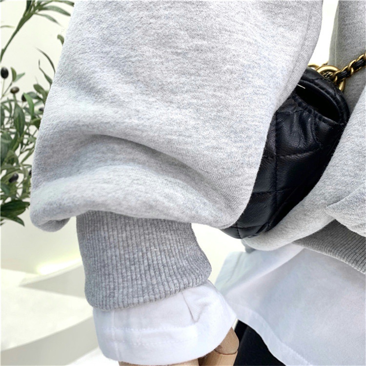 NRVP Áo Hoodie Tay Dài Dáng Rộng Phong Cách Hàn Quốc Thời Trang Mới 2021 Cho Nữ