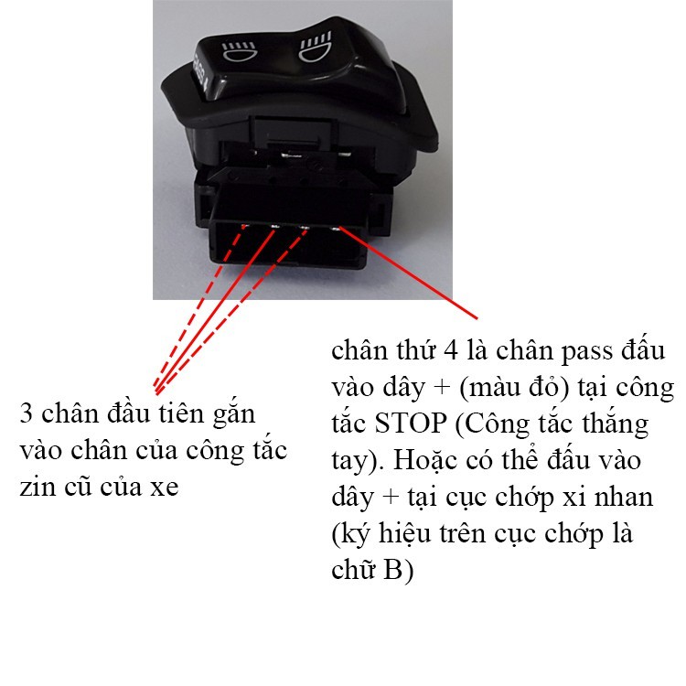 Công tắc Passing SH - Côn tắc tích hợp jack cắm 1 cái Greennetworks