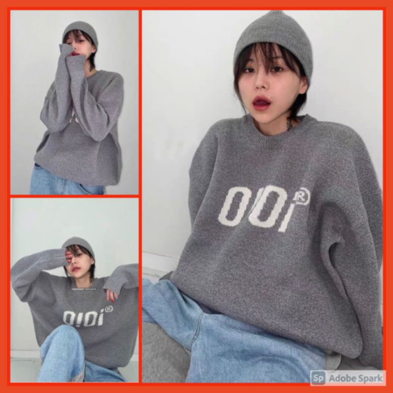 Áo Len Lót Nỉ OI OI Nữ[FREESHIP]Sweater from rộng dài tay,Hodie zip màu xám tiêu