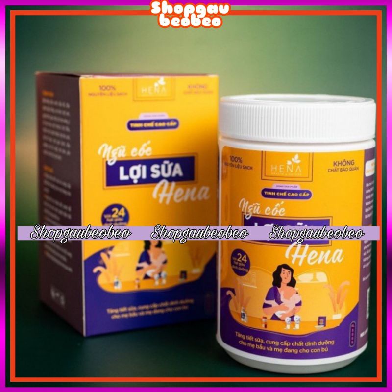 Ngũ Cốc Lợi Sữa Hena 500g , Ngũ Cốc Bà Bầu 100% Thiên Nhiên Sữa Về Nhiều - Nhanh - Đặc Sau 3 Ngày [Chính Hãng]