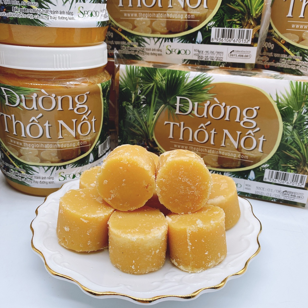 Đường thốt nốt Sfood 1kg, đường thốt nốt An Giang