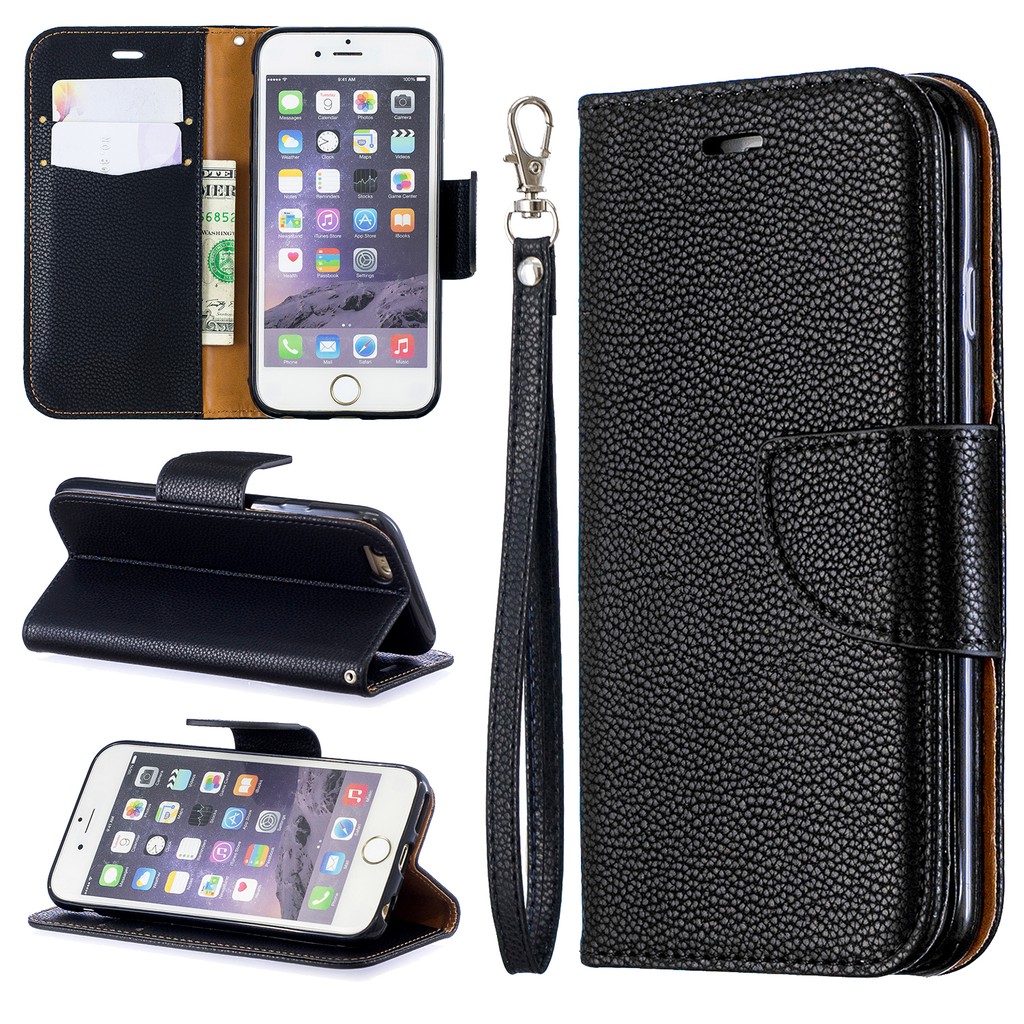 Bao da điện thoại dạng ví dây đeo cho iPhone 6/6S/6 Plus/6S Plus | BigBuy360 - bigbuy360.vn