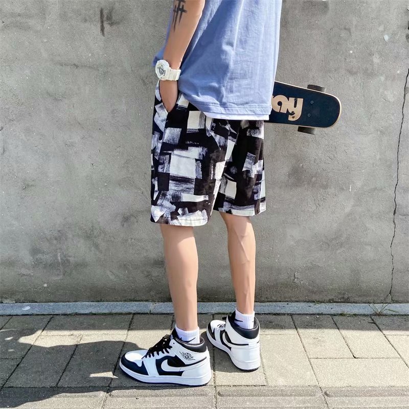 Kích Thước M-5XL. Quần Short Nam Màu Trắng Đen Thời Trang Hàn Quốc