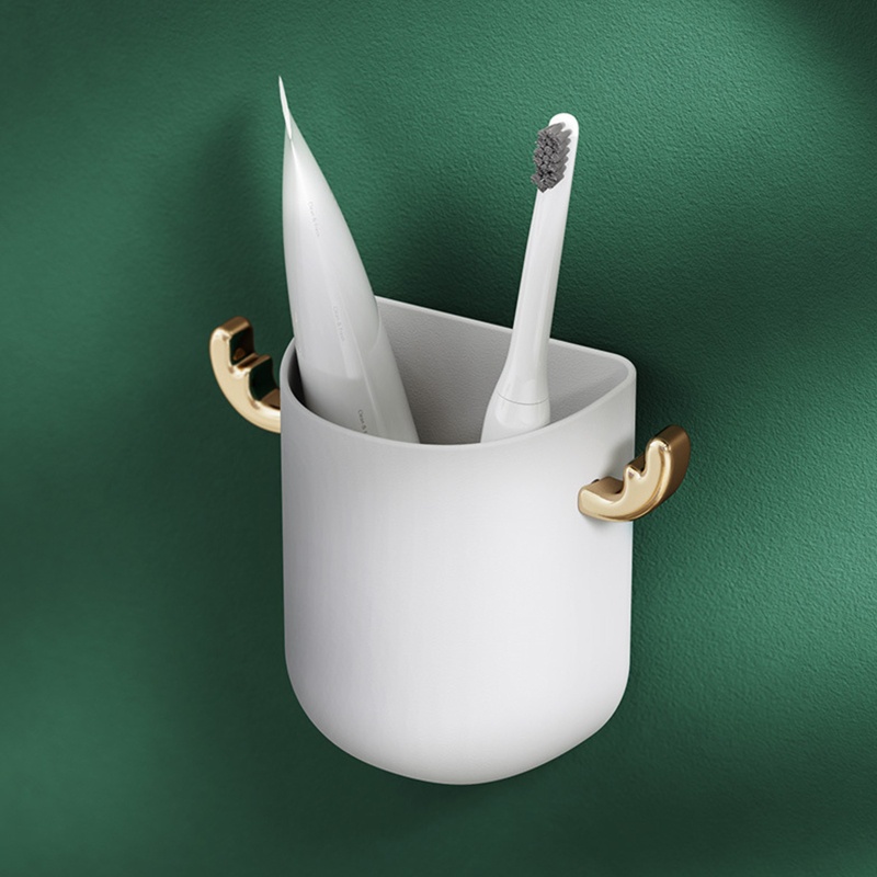 Giá Đỡ Bàn Chải Đánh Răng Gắn Tường Kèm Móc Treo Hình Sừng Hươu